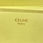 Celine Trifold Wallet Triomphe Leather Yellow Gold — view 4