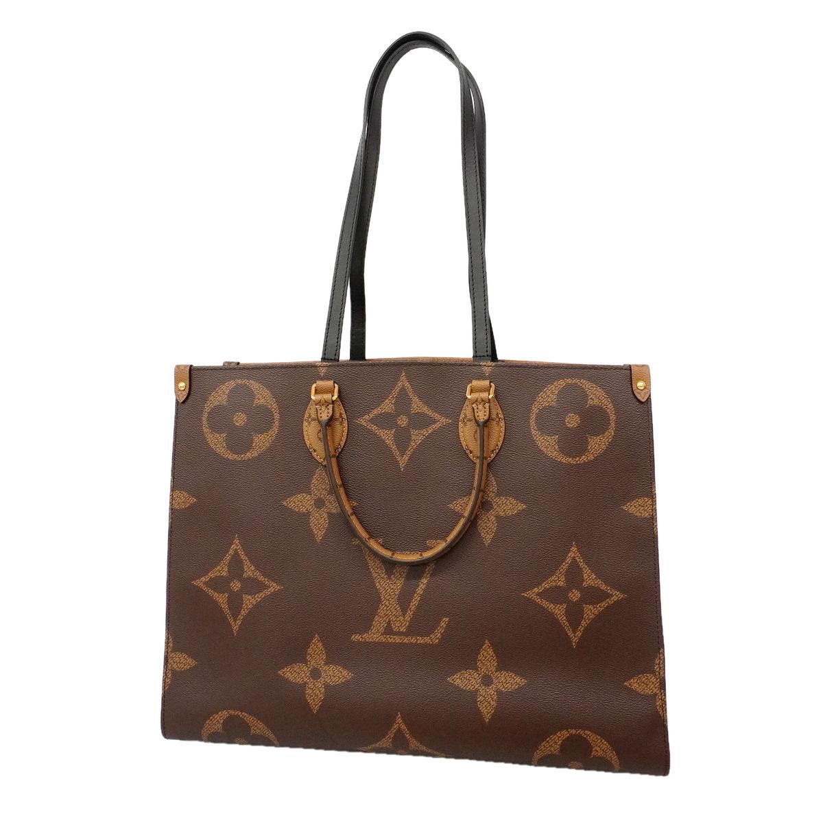 Louis Vuitton Tote Bag Monogram Giant Reverse On The Go GM Brown 2-Way