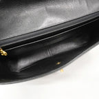 Chanel Shoulder Bag V-stitch Caviar Leather Black Gold — view 4