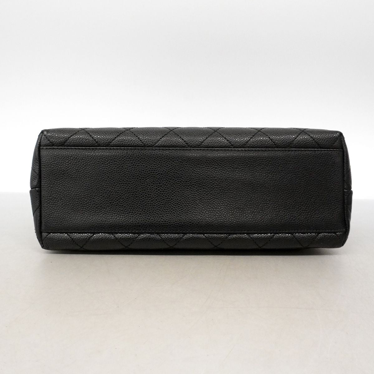 Chanel Handbag Quilted Caviar Leather Black Gold — view 3
