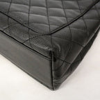 Chanel Handbag Quilted Caviar Leather Black Gold — view 6