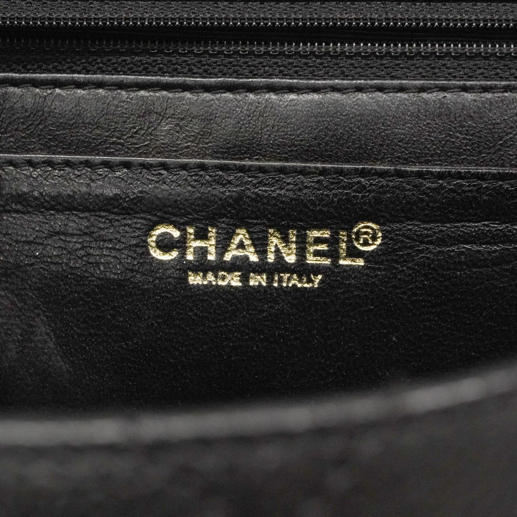 Chanel Handbag Quilted Caviar Leather Black Gold — view 5