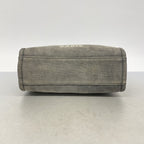 Chanel Chain Tote Bag Deauville Canvas Gray Silver — view 3