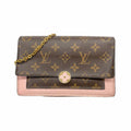 Louis Vuitton Wallet on Chain Monogram Portefeuille Flor Brown Rose Ballerine