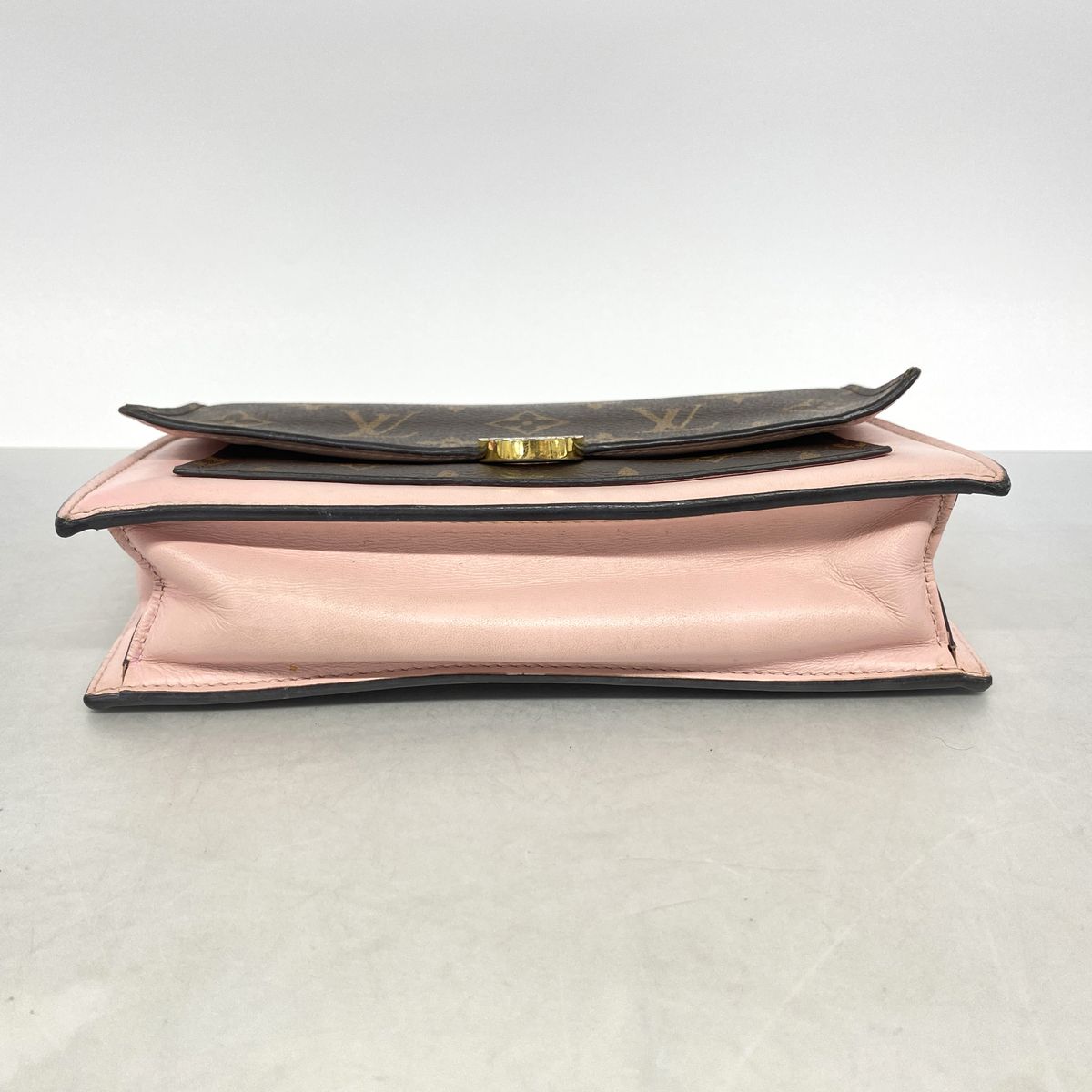 Louis Vuitton Wallet on Chain Monogram Portefeuille Flor Brown Rose Ballerine — view 3