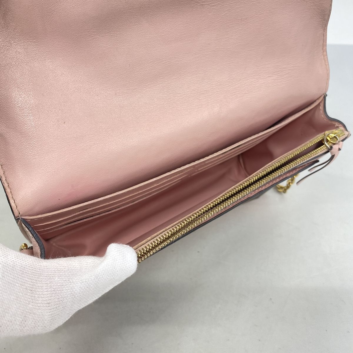 Louis Vuitton Wallet on Chain Monogram Portefeuille Flor Brown Rose Ballerine — view 4
