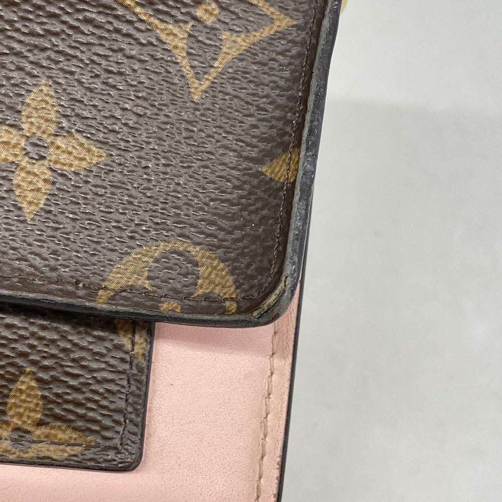 Louis Vuitton Wallet on Chain Monogram Portefeuille Flor Brown Rose Ballerine — view 8