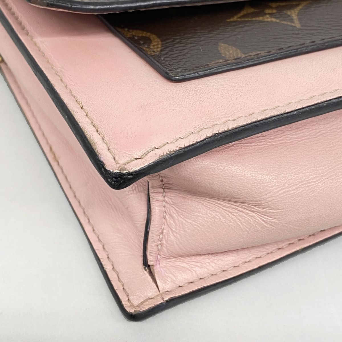 Louis Vuitton Wallet on Chain Monogram Portefeuille Flor Brown Rose Ballerine — view 7