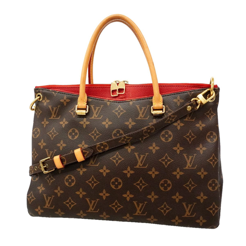 Louis Vuitton Handbag Monogram Pallas Brown Cerise 2-Way Bag