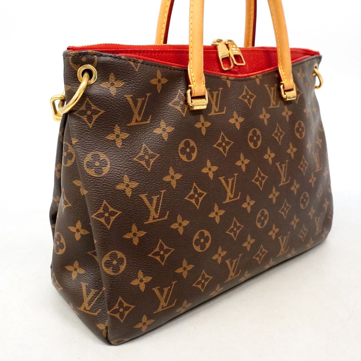 Louis Vuitton Handbag Monogram Pallas Brown Cerise 2-Way Bag — view 2