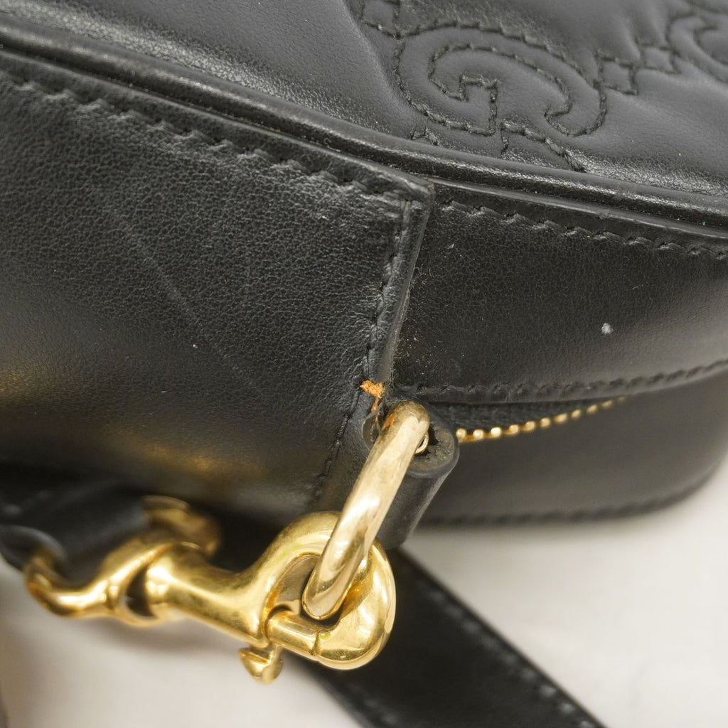 Gucci Shoulder Bag GG Matelasse Leather Black Gold — view 7
