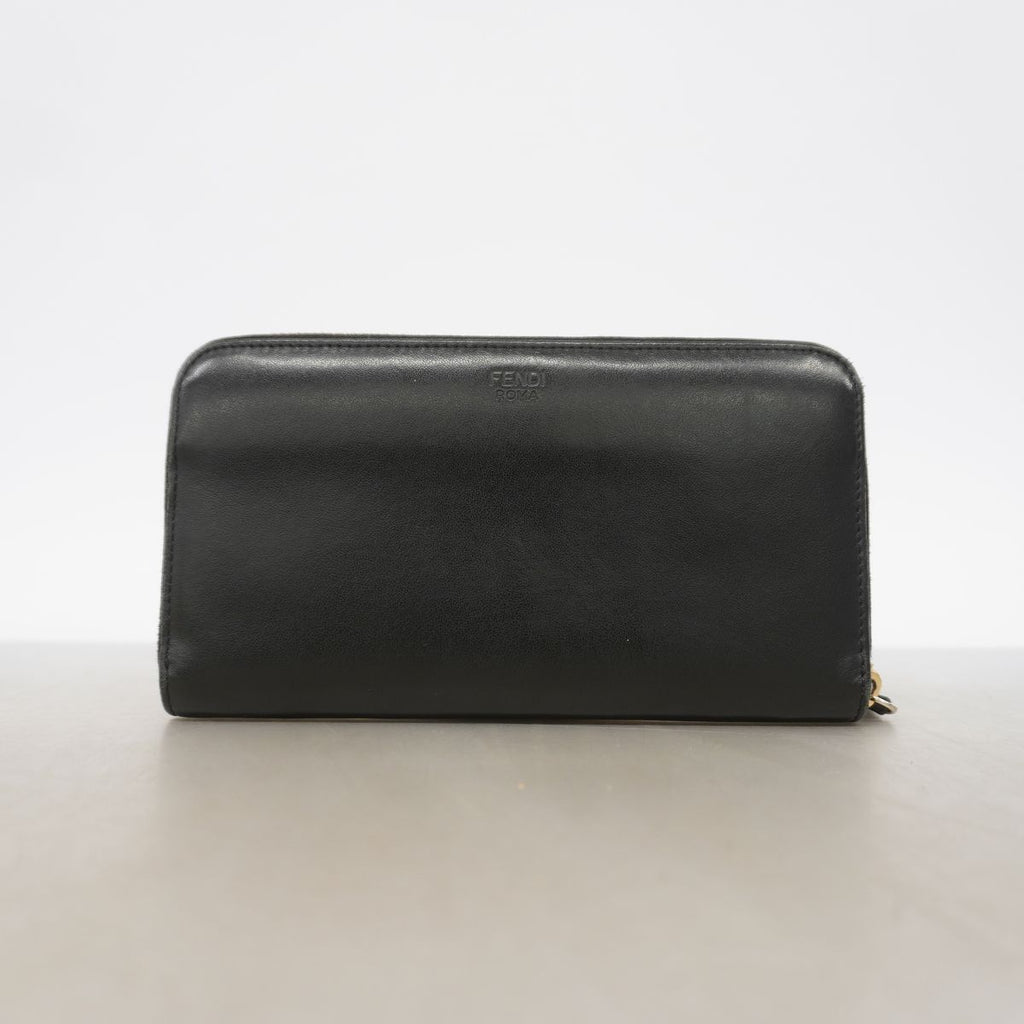 Fendi Wallet Monster Leather Black Gold — view 8