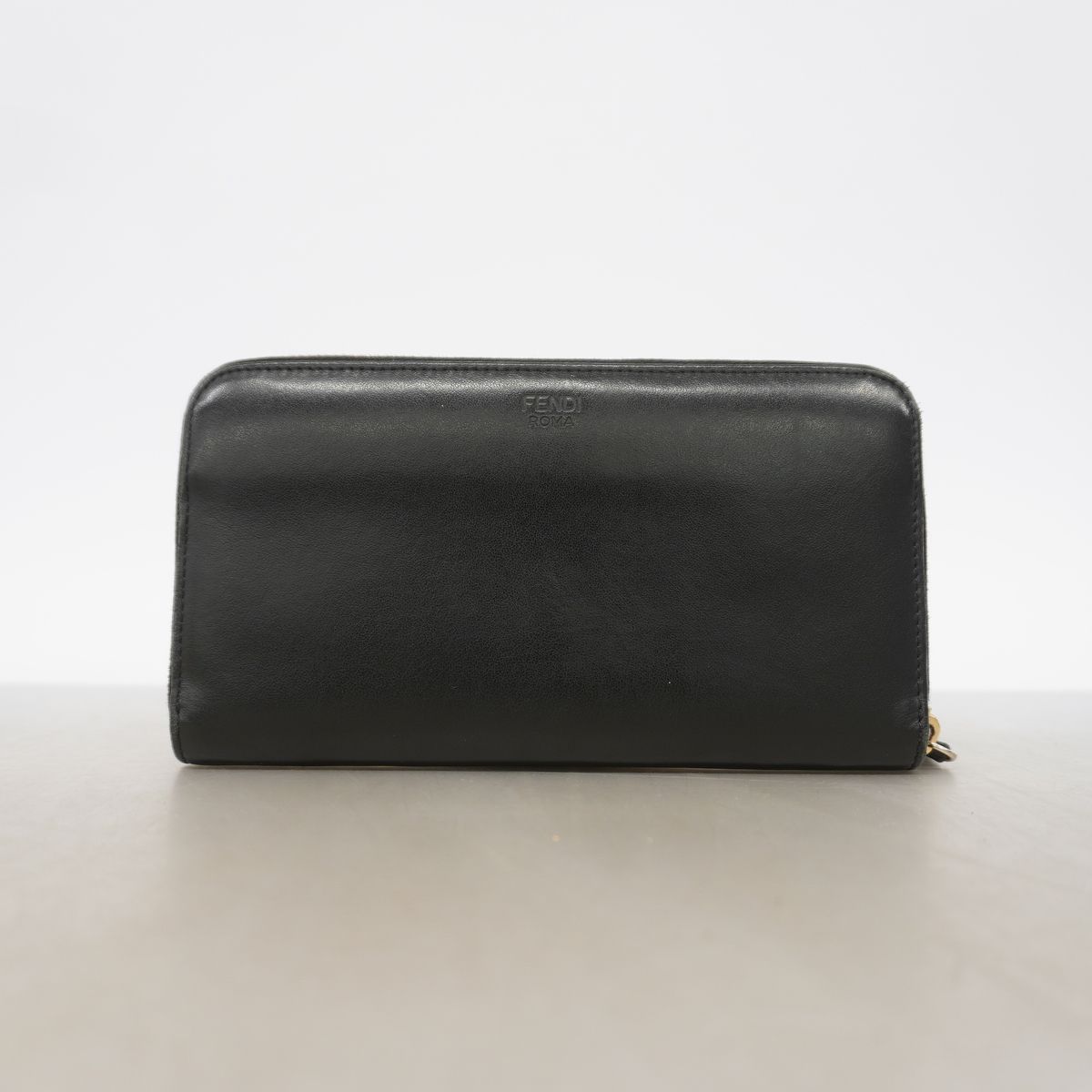Fendi Wallet Monster Leather Black Gold — view 8