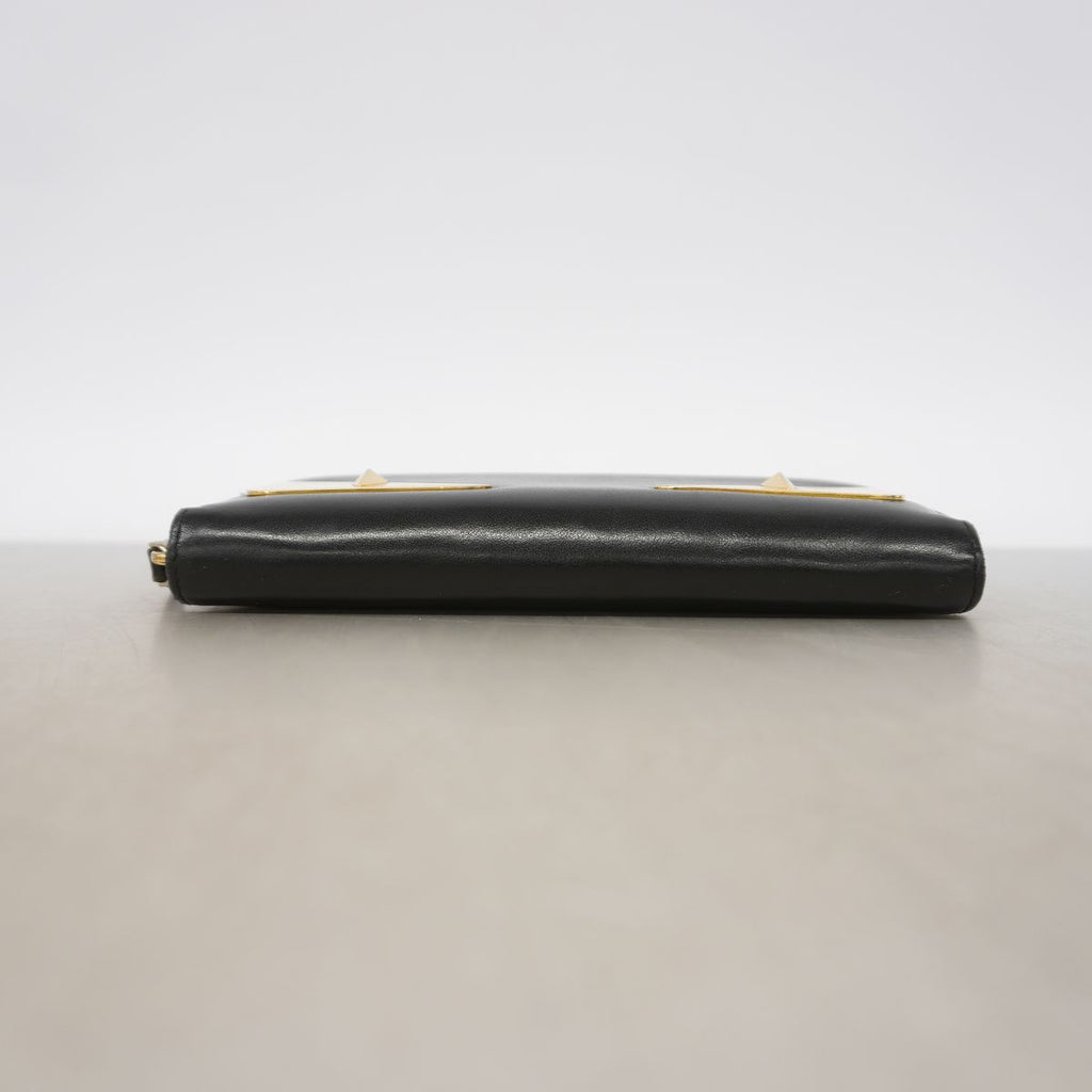 Fendi Wallet Monster Leather Black Gold — view 2