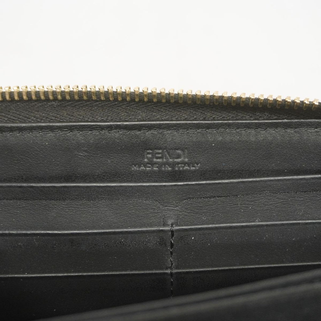 Fendi Wallet Monster Leather Black Gold — view 4