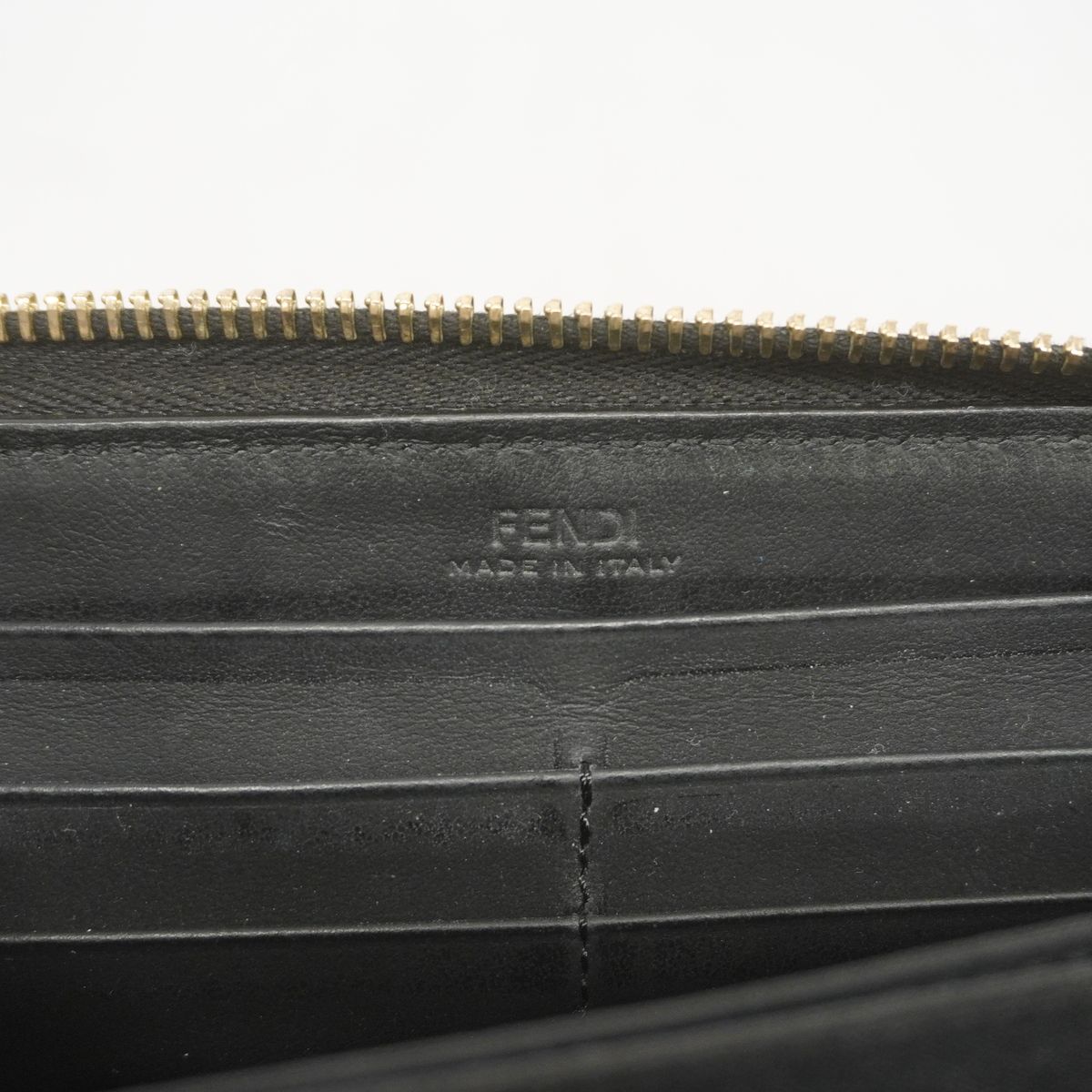 Fendi Wallet Monster Leather Black Gold — view 4