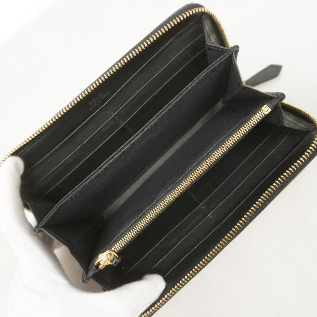 Fendi Wallet Monster Leather Black Gold — view 3
