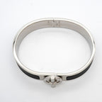 Hermes Bangle Glenan Metal Silver Black Bracelet — view 3
