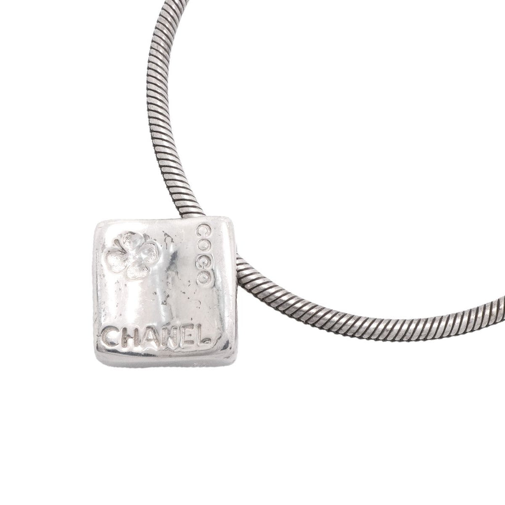 Chanel Necklace Logo Camellia 925 Sterling Silver