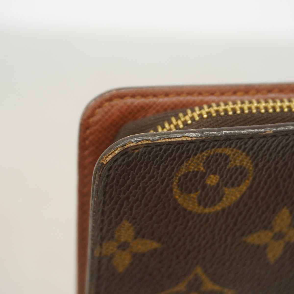 Louis Vuitton Wallet Monogram Porte Monnaie Zip Brown — view 6