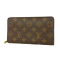 Louis Vuitton Wallet Monogram Porte Monnaie Zip Brown