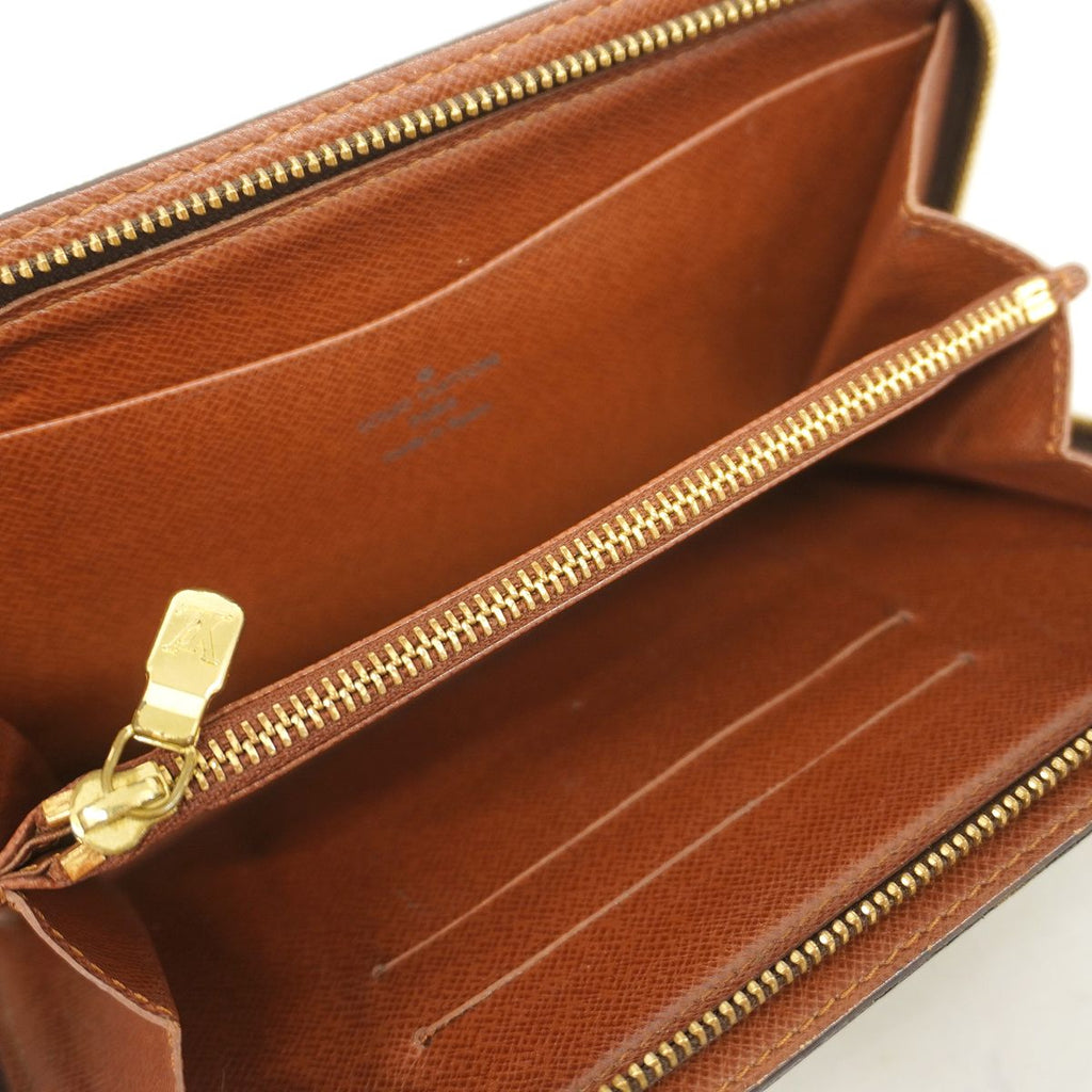 Louis Vuitton Wallet Monogram Porte Monnaie Zip Brown — view 4
