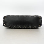 Chanel Tote Bag Wild Stitch Leather Black Gold — view 3