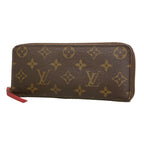 Louis Vuitton Wallet Monogram Portefeuille Clemence Brown Hot Pink