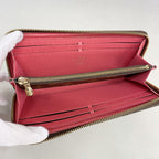 Louis Vuitton Wallet Monogram Portefeuille Clemence Brown Hot Pink — view 3