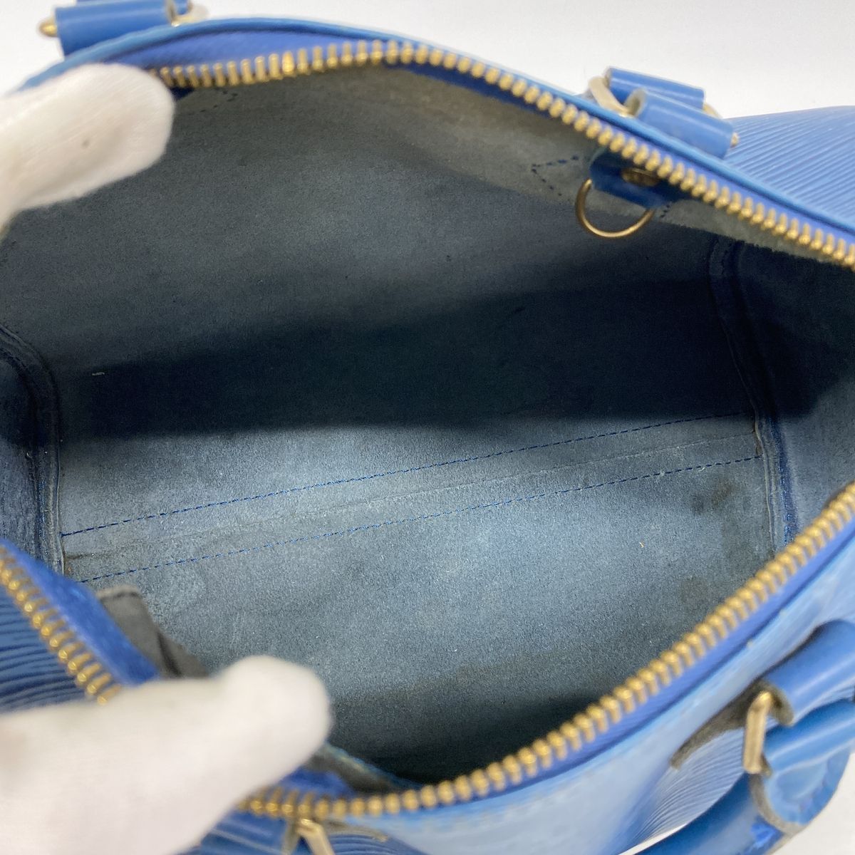 Louis Vuitton Handbag Epi Speedy 25 Toledo Blue — view 4