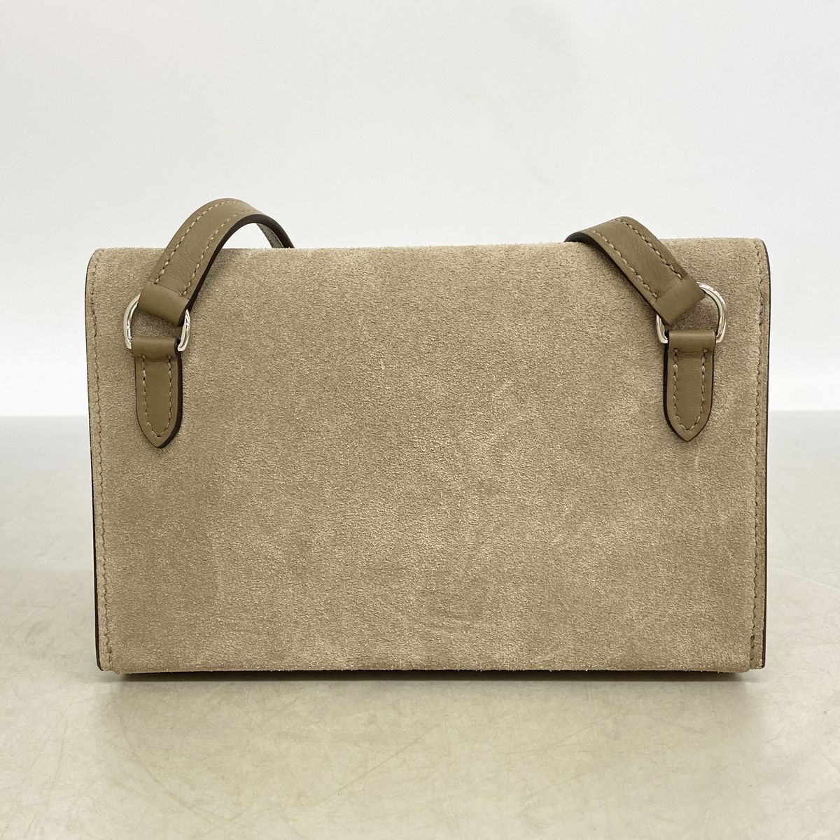 Hermes Shoulder Bag Nappe-to-Go Grizzly Etoupe Silver — view 6