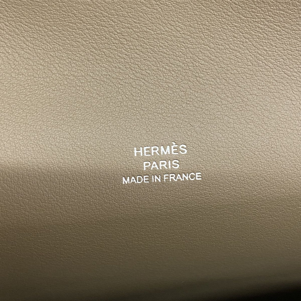 Hermes Shoulder Bag Nappe-to-Go Grizzly Etoupe Silver — view 5