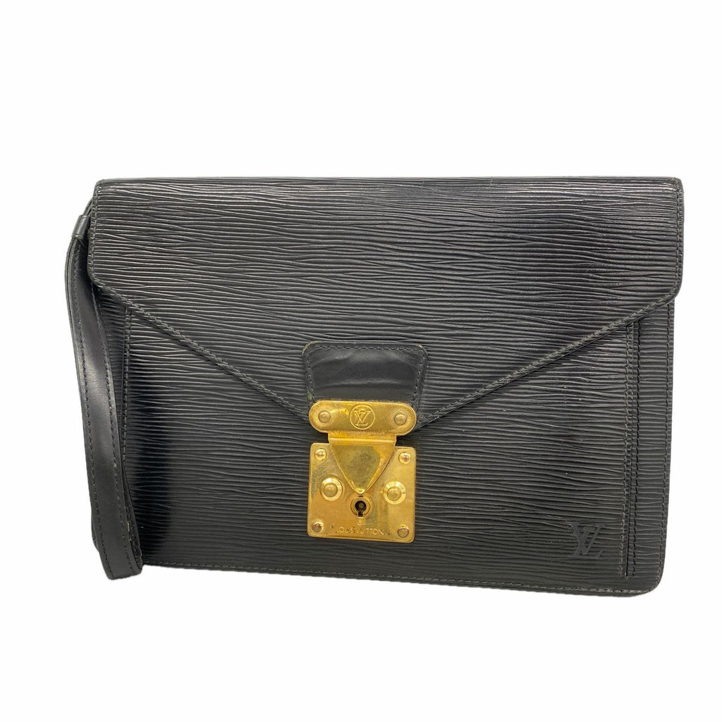 Louis Vuitton Clutch Epi Pochette Series Dragonne Noir