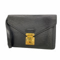 Louis Vuitton Clutch Epi Pochette Series Dragonne Noir