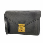 Louis Vuitton Clutch Epi Pochette Series Dragonne Noir