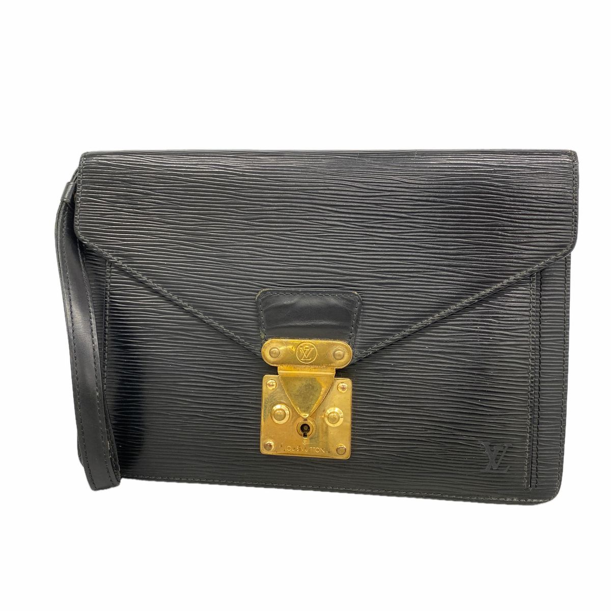 Louis Vuitton Clutch Epi Pochette Series Dragonne Noir