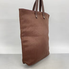 Hermes Tote Bag Amedabadiago Leather Brown Silver — view 2