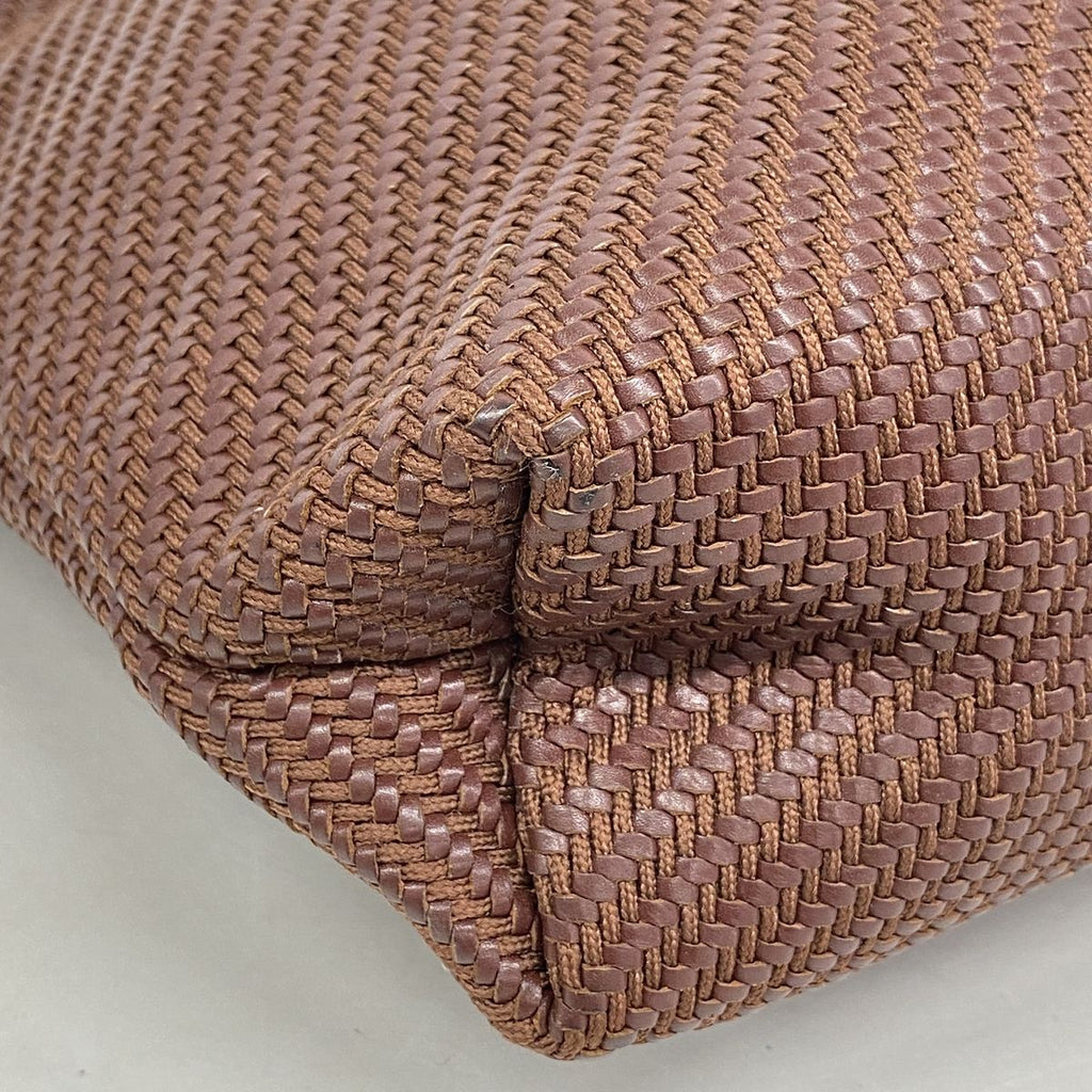 Hermes Tote Bag Amedabadiago Leather Brown Silver — view 8