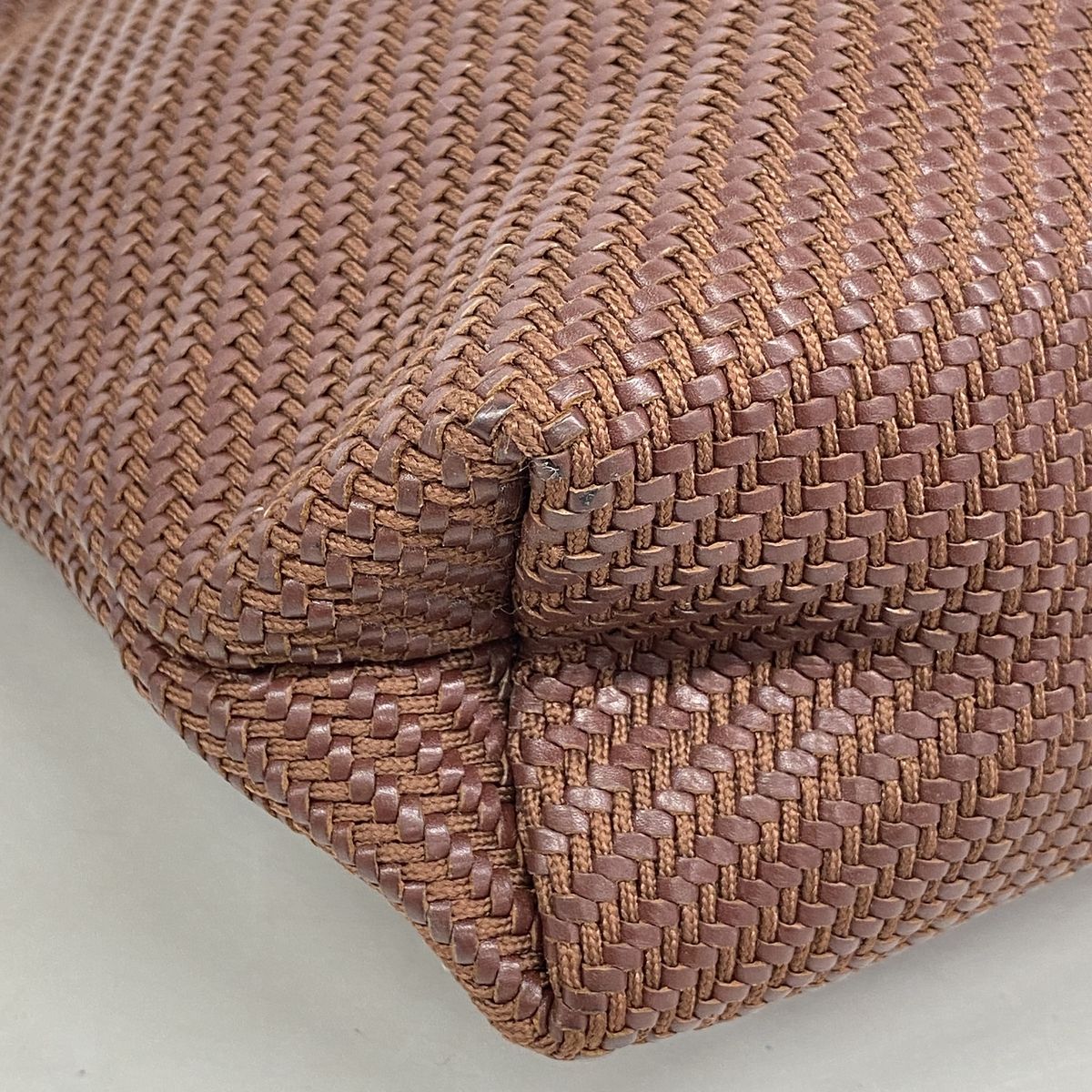 Hermes Tote Bag Amedabadiago Leather Brown Silver — view 8
