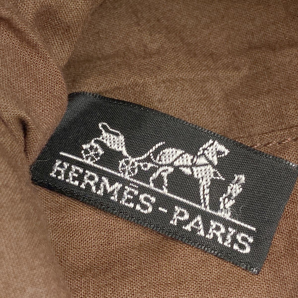 Hermes Tote Bag Amedabadiago Leather Brown Silver — view 5