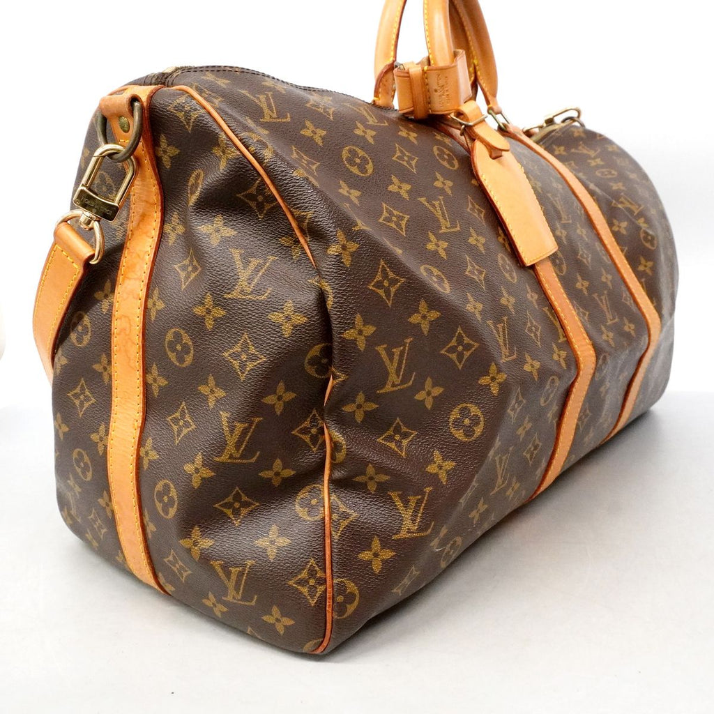 Louis Vuitton Boston Bag Monogram Keepall Bandouliere 55 Brown — view 2