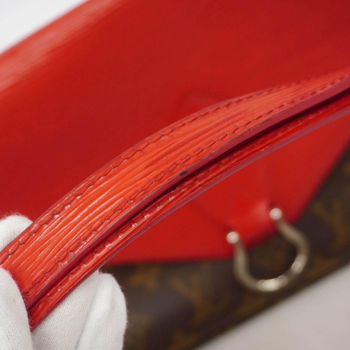 Louis Vuitton Shoulder Bag Monogram Saint Michel Brown Coquelicot — view 8