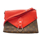 Louis Vuitton Shoulder Bag Monogram Saint Michel Brown Coquelicot