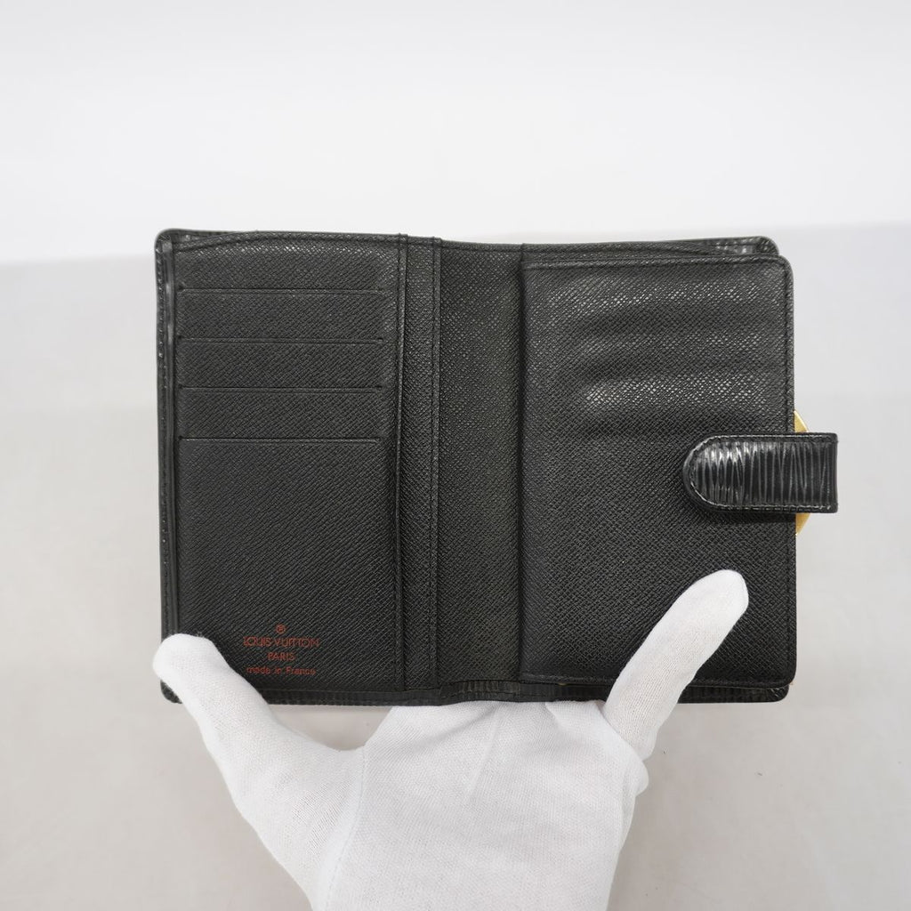 Louis Vuitton Wallet Epi Porte Monnaie Billets Viennois Noir — view 3