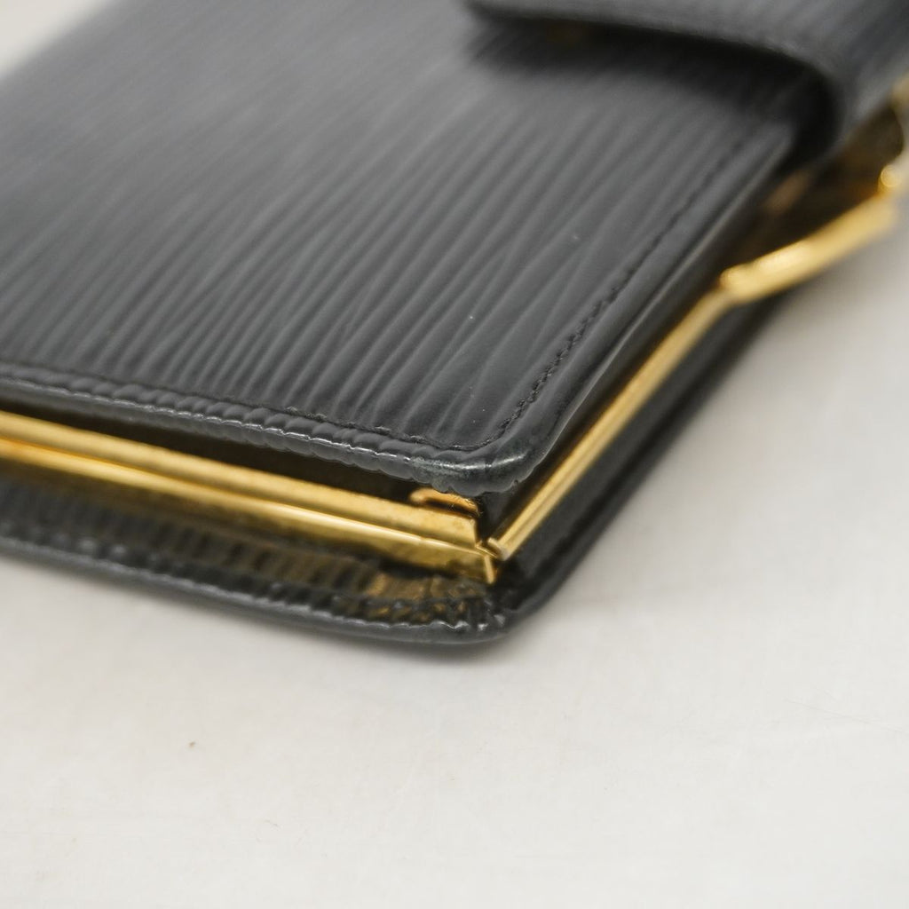 Louis Vuitton Wallet Epi Porte Monnaie Billets Viennois Noir — view 6