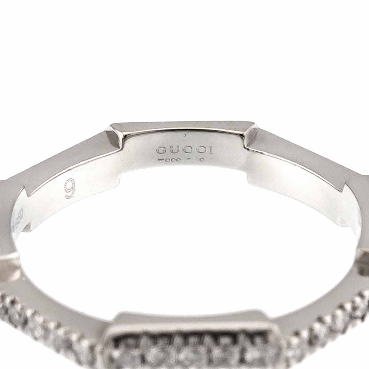 Gucci Link to Love Ring Diamond Platinum — view 3