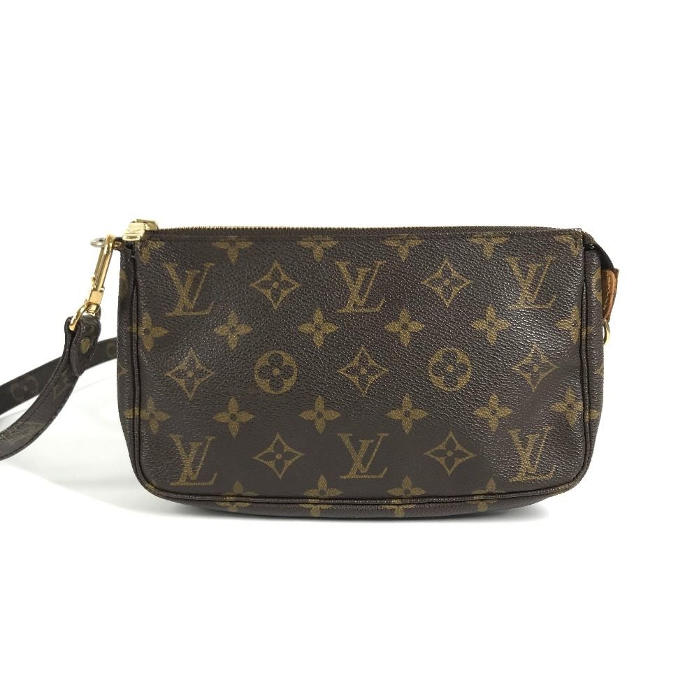 Louis Vuitton Shoulder Bag Pochette Accessoires Monogram Canvas Brown — view 2