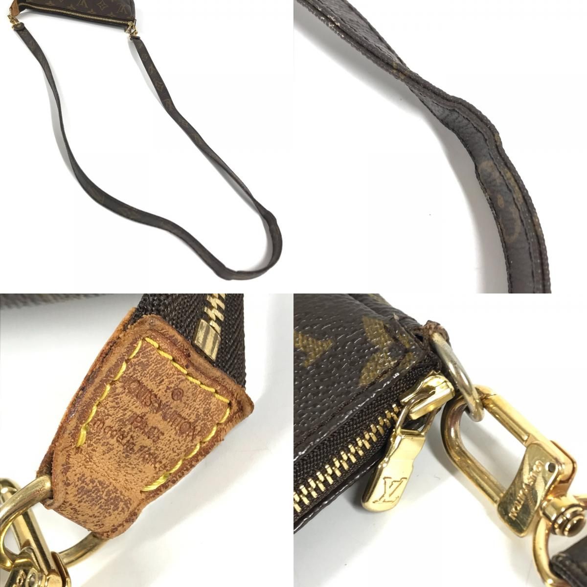 Louis Vuitton Shoulder Bag Pochette Accessoires Monogram Canvas Brown — view 8