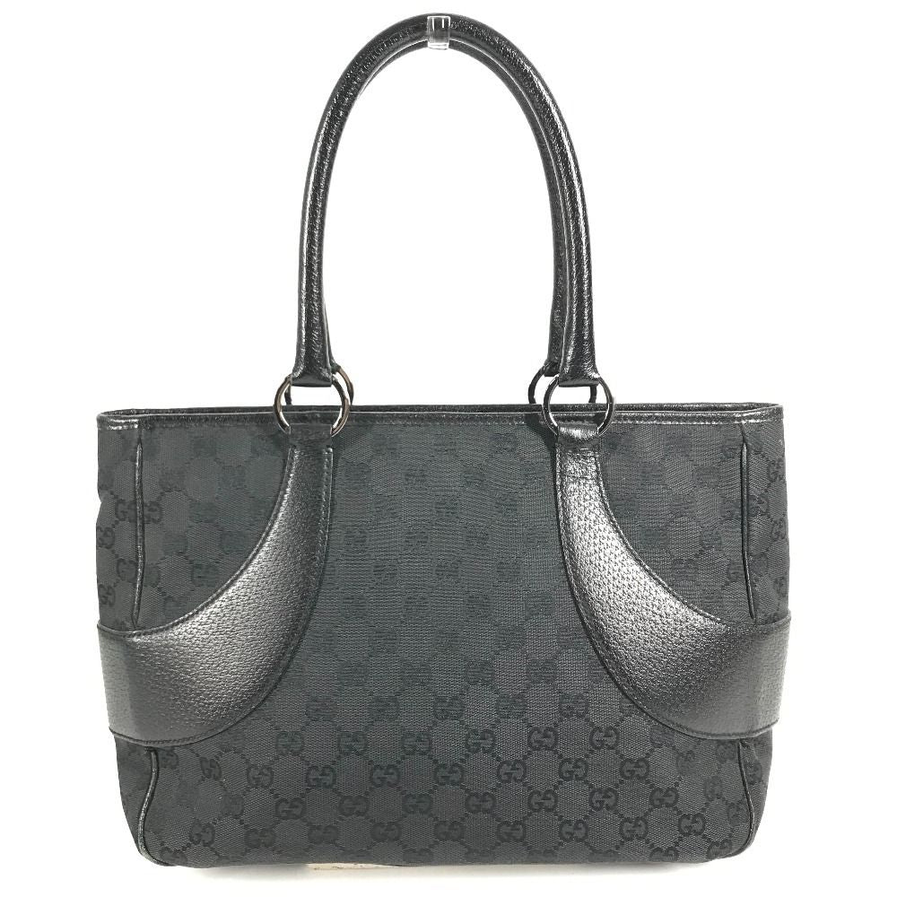 Gucci Shoulder Bag GG Logo Canvas Leather Black — view 2
