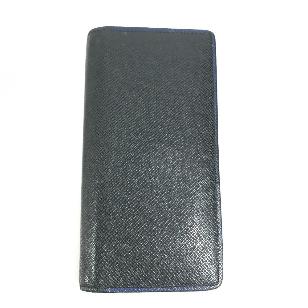 Louis Vuitton Wallet Portefeuille Brazza Taiga Leather Black